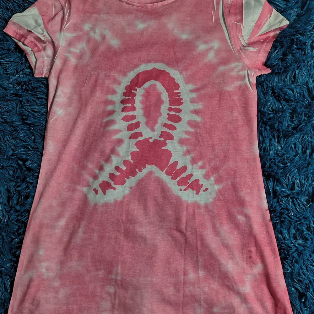 Maya Pink and White Short Sleeve Tee